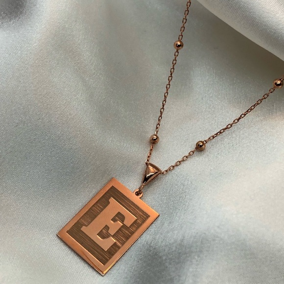 925 Sterling Silver Initial Beaded Necklace - Picture 5 of 11